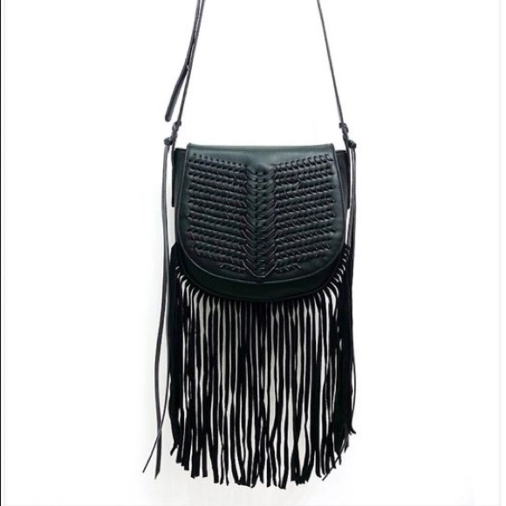 Crossbody Fringe Vegan Leather Bag